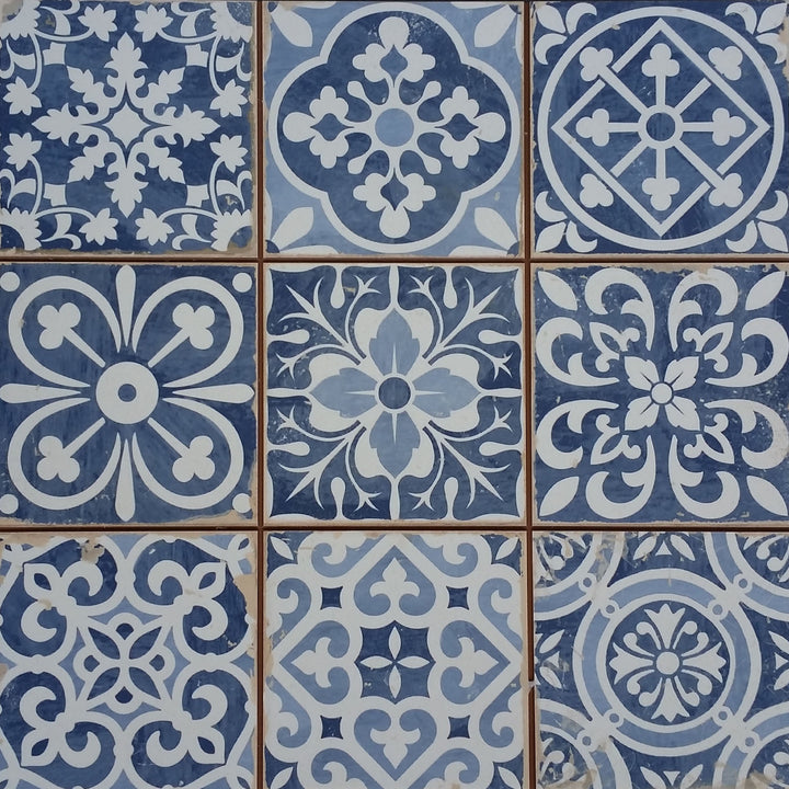 Moroccan Tiles Rahel Blue Patchwork