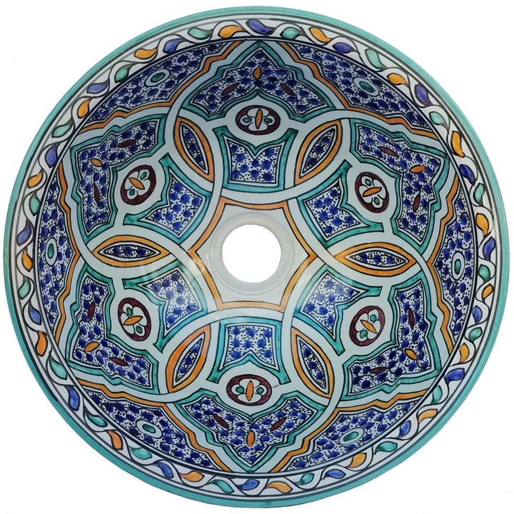 Oriental ceramic washbasin Fes10