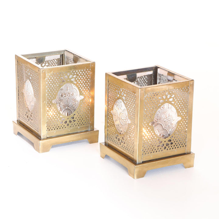 Oriental glass lanterns Mahir set of 4