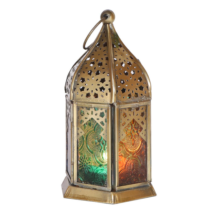 Oriental glass lantern Nael multicolored