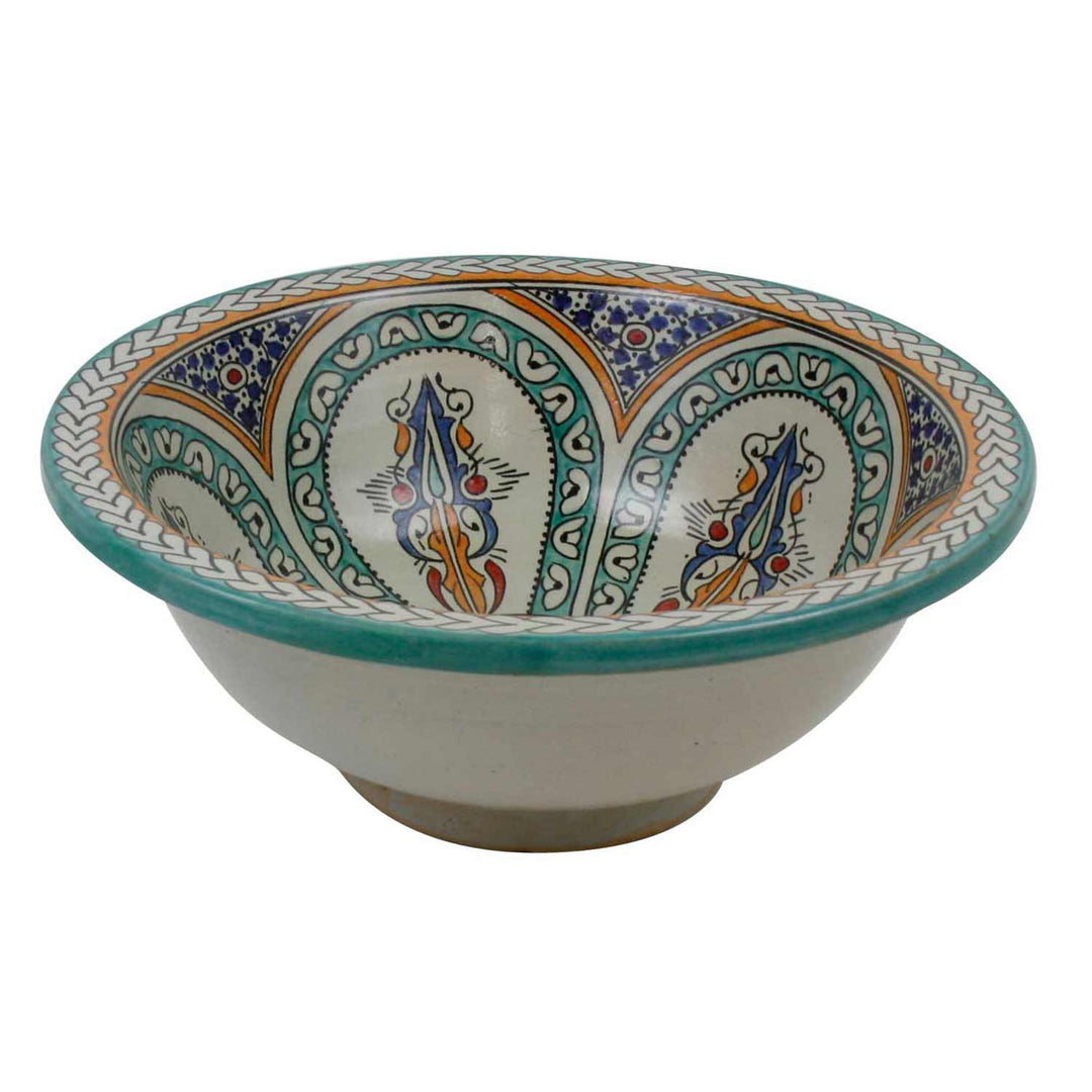 Oriental hand-painted ceramic washbasin Fes1