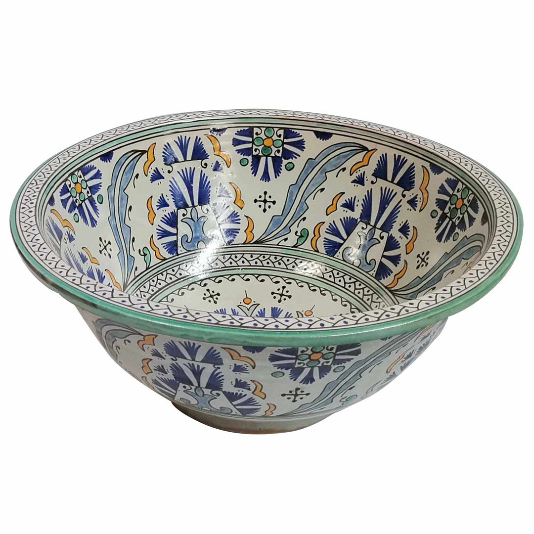 Oriental hand-painted ceramic washbasin Fes88