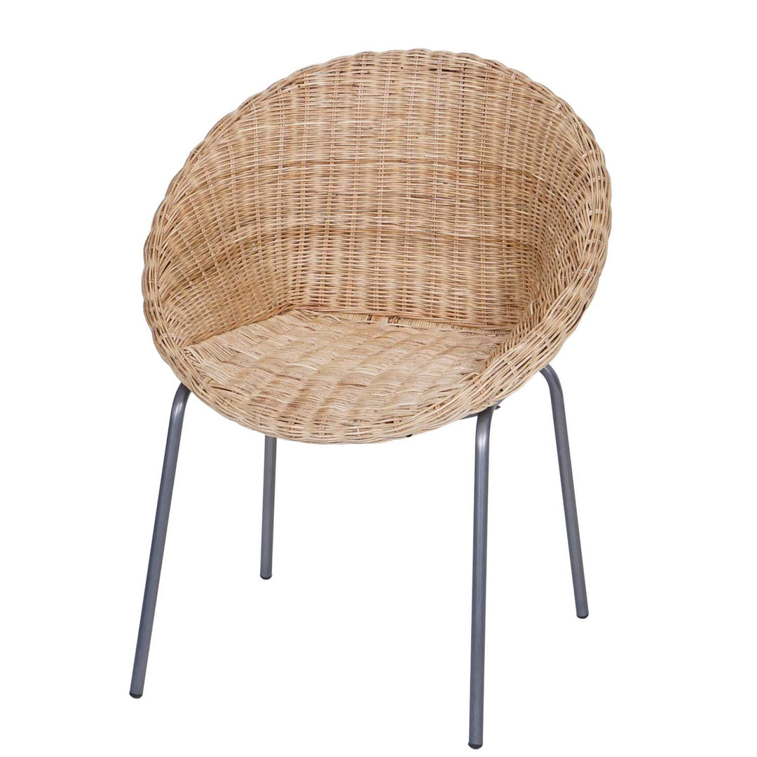 Round rattan armchair Cintra natural