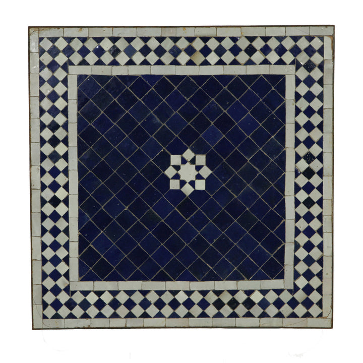 Couch mosaic table 60x60 blue star