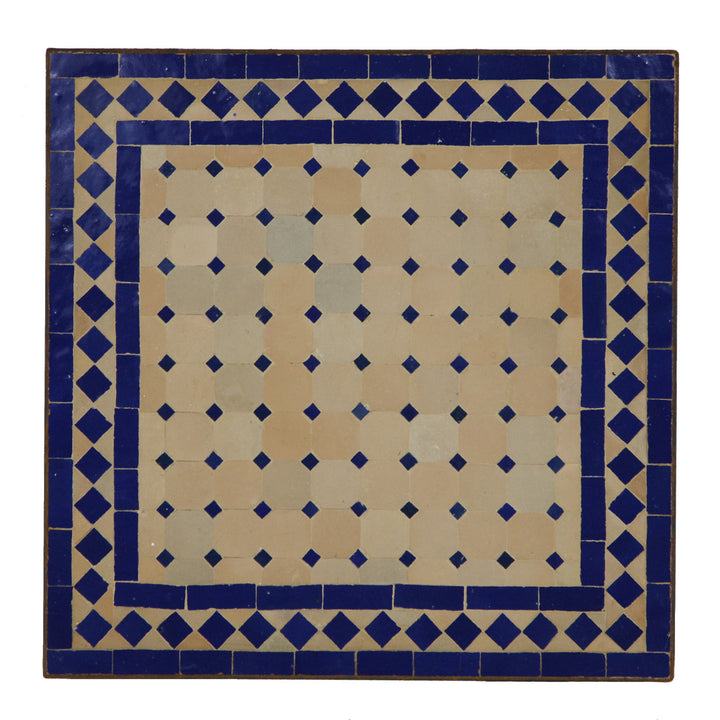 Couch mosaic table 60x60 blue diamond