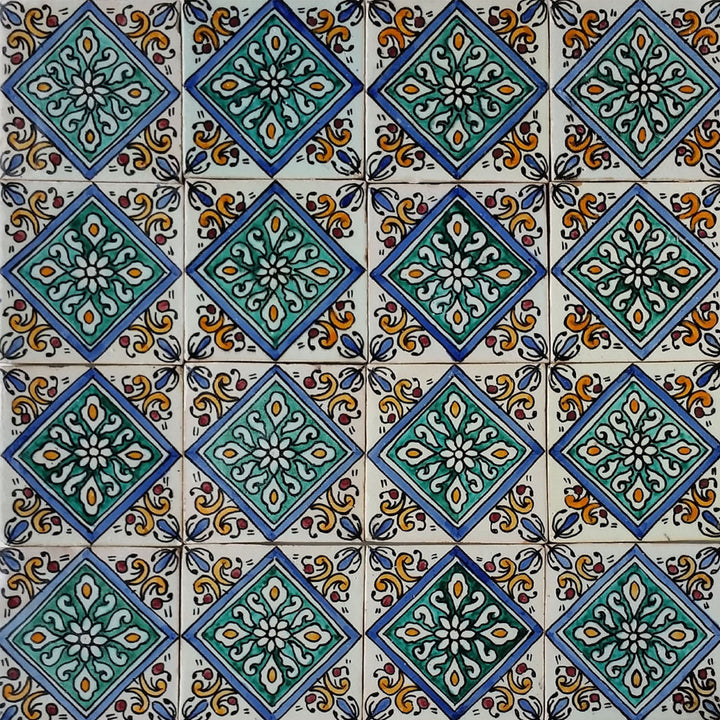 Hand painted tile Leys