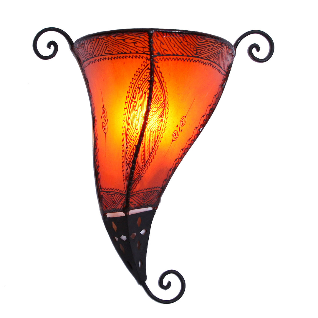 Oriental wall lamp Mina Orange