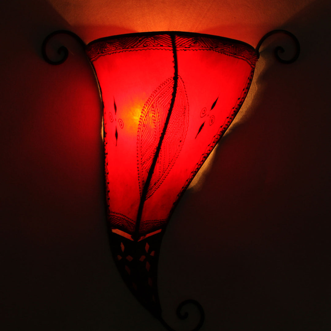 Oriental wall lamp Mina red