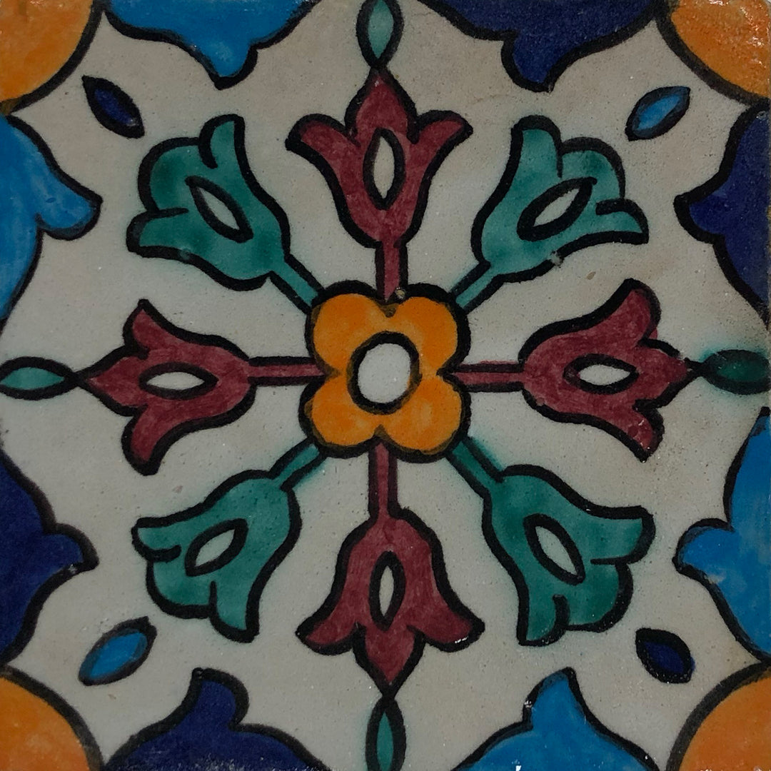 Hand painted tile Hafez