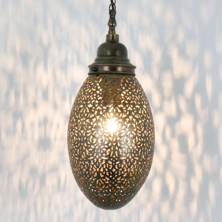 Marokkaanse koperen lamp Yilma