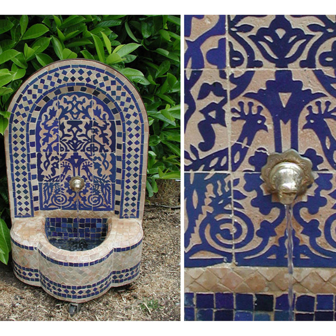 Morocco mosaic fountain Asfor Blue 