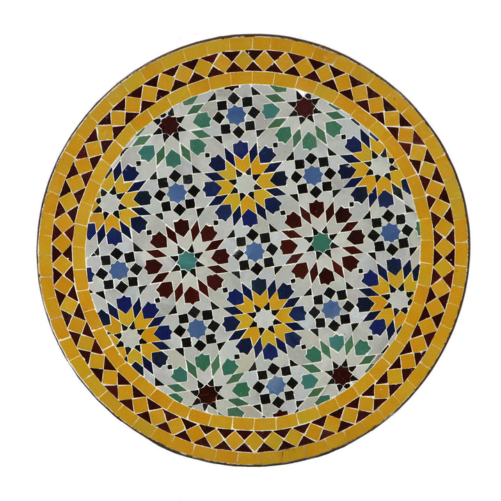 Mosaic table from Morocco - Round -M60-5