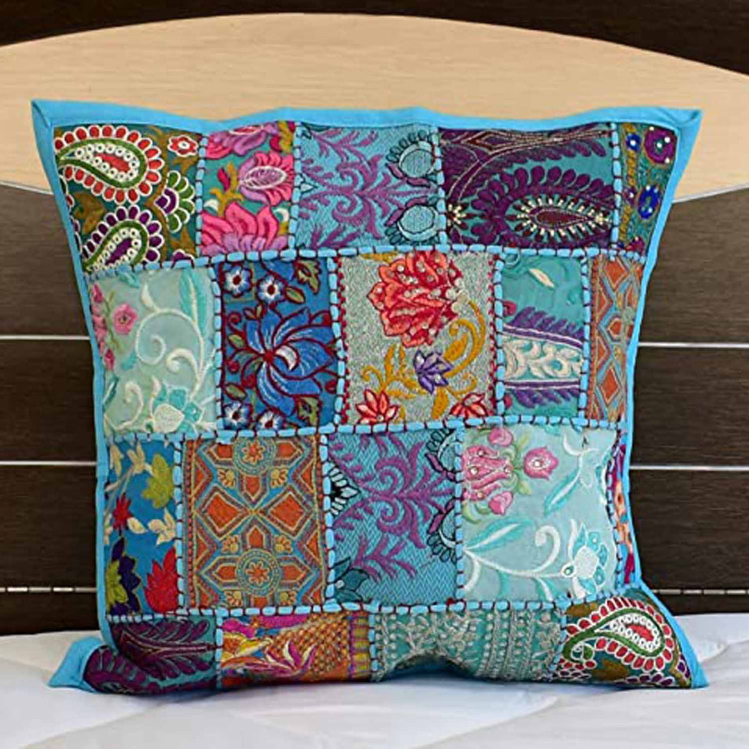 Indian patchwork cushion Mar