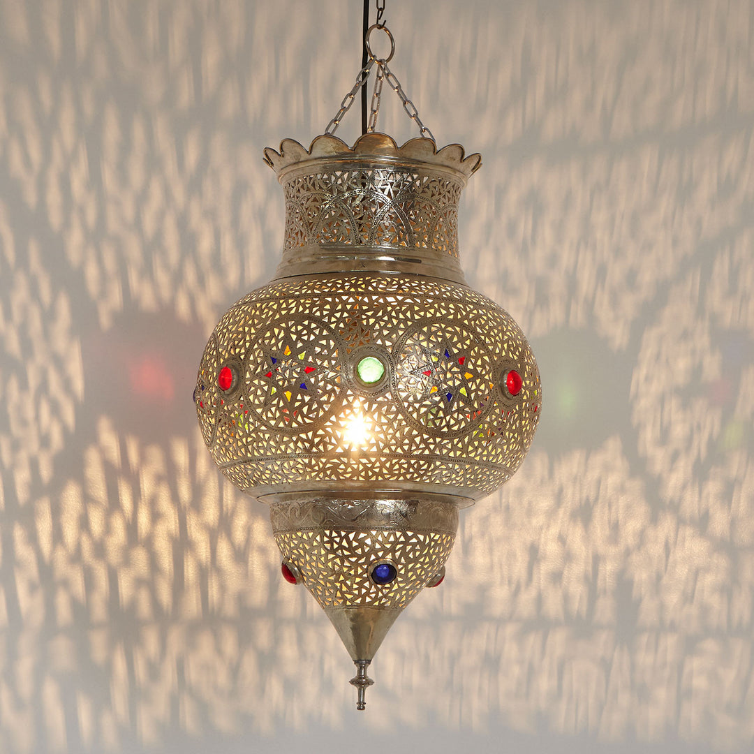 Oosterse zilveren lamp Lubanah
