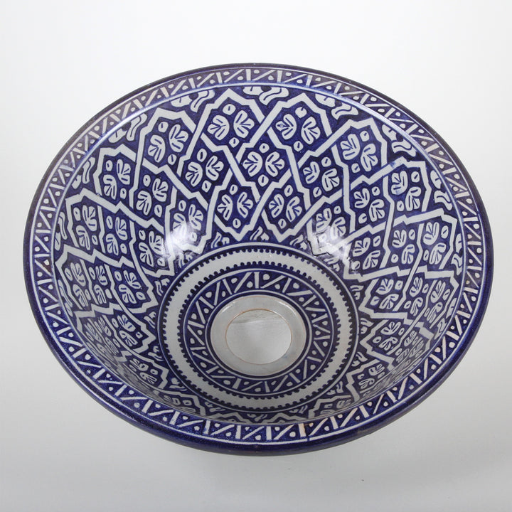 Oriental hand-painted ceramic washbasin Fes118