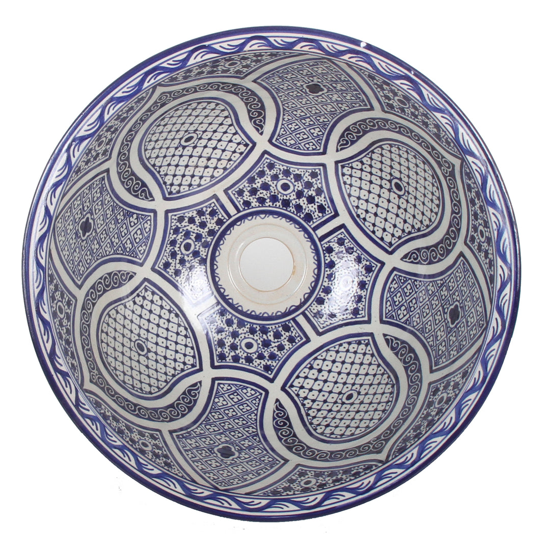 Oriental Hand Painted Ceramic Washbasin Fes95