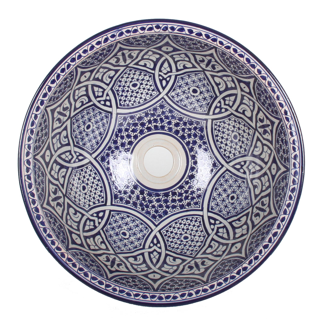 Oriental Hand Painted Ceramic Wash Basin Fes103
