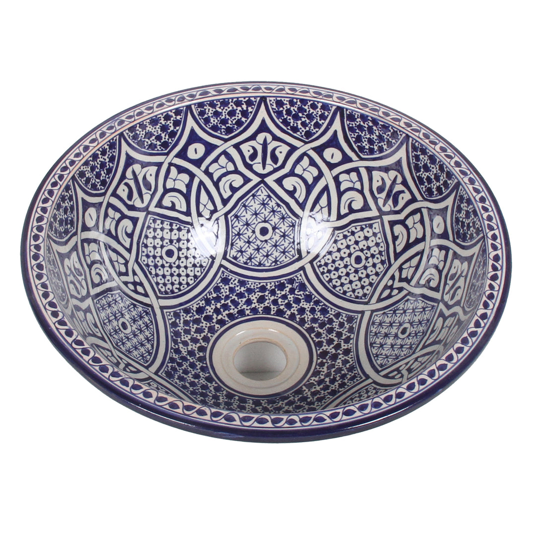Oriental Hand Painted Ceramic Wash Basin Fes103
